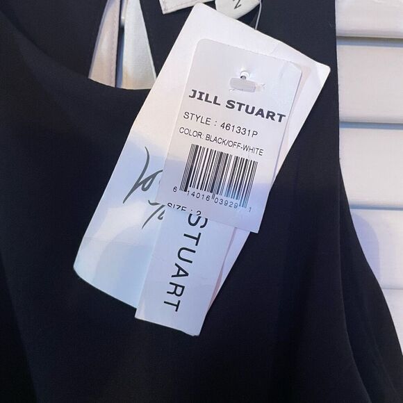 VTG LORD & TAYLOR | JILL STUART | black & off white open back gown NWT Size 2 - Picture 12 of 15